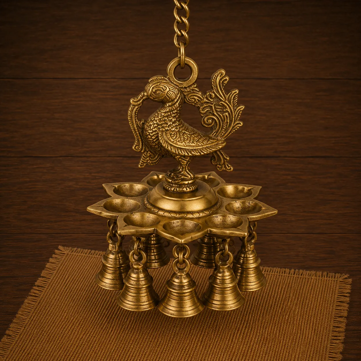Copper Diya Wall Hanging
