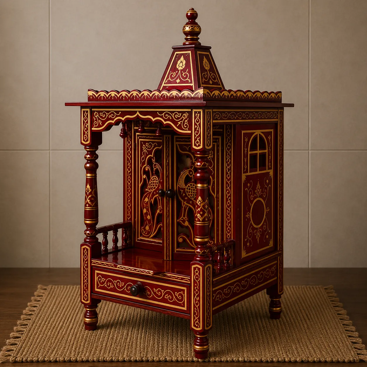 Hardwood wood Temple