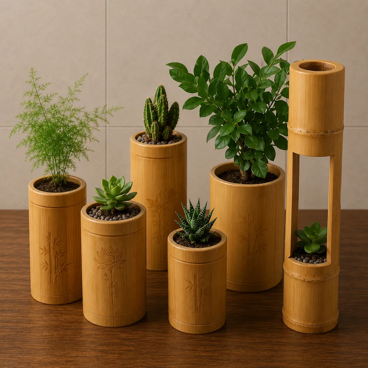 Bamboo Flower Pot